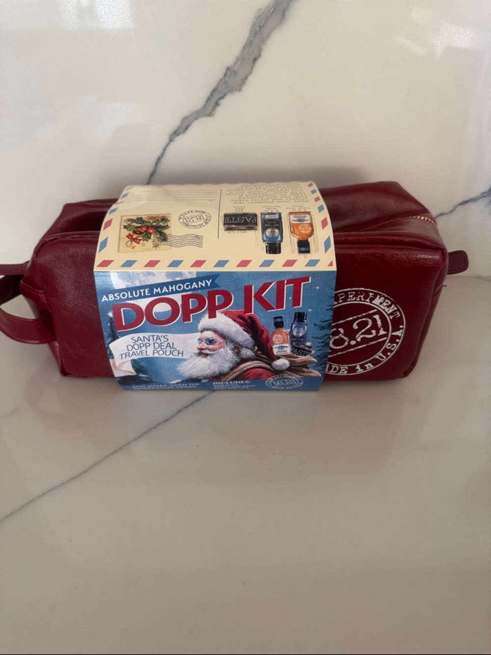 18.21 Absolute Mahogany Dopp Kit Travel Pouch -burgundy